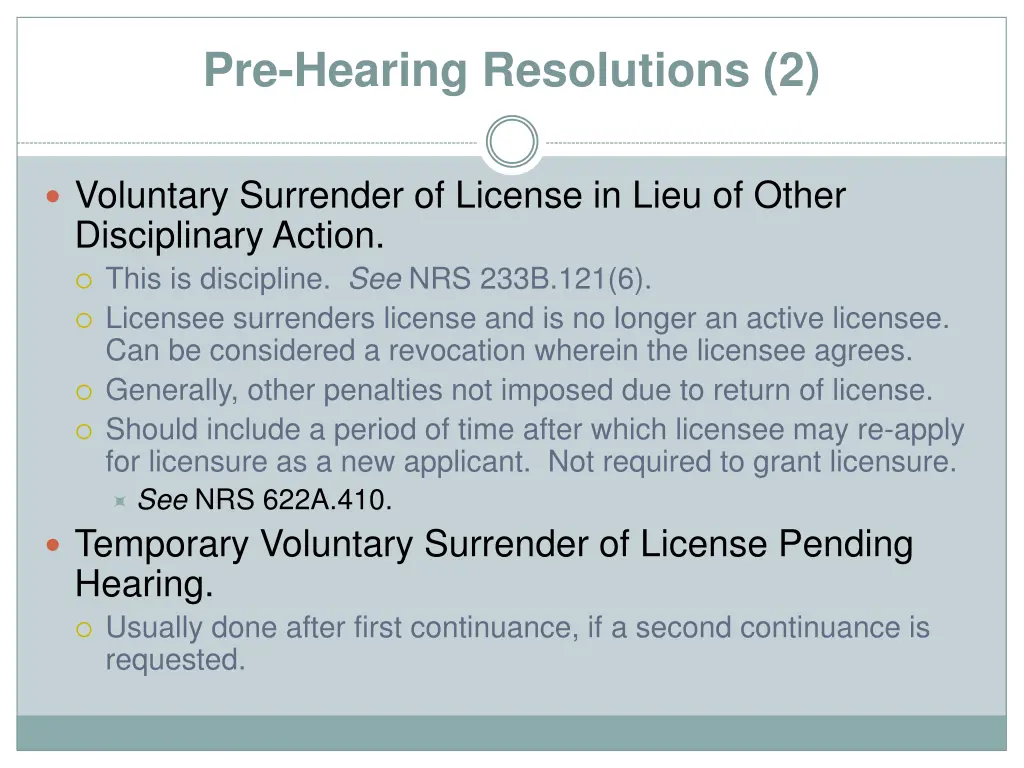 pre hearing resolutions 2