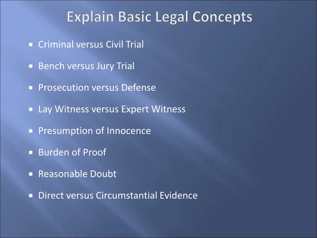 criminal versus civil trial