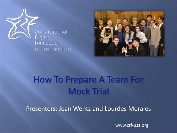 how to prepare a team for mock trial