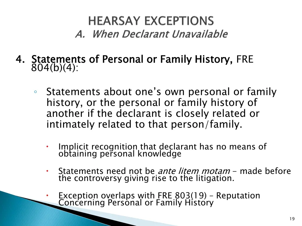 4 statements of personal or family history 804 b 4