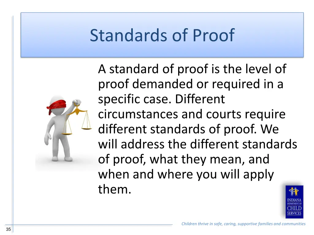 standards of proof