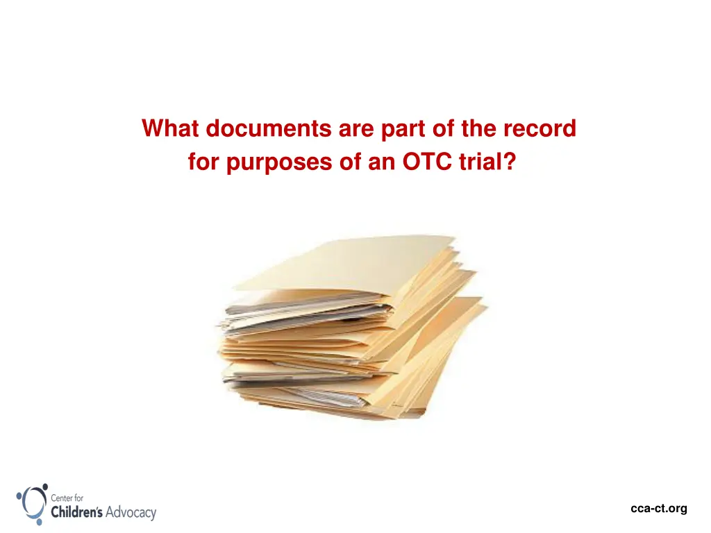 what documents are part of the record