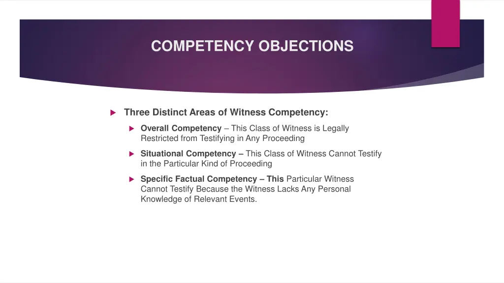 competency objections 1