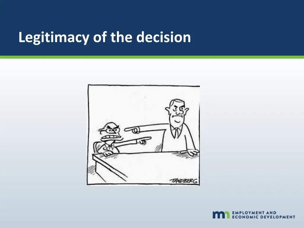 legitimacy of the decision