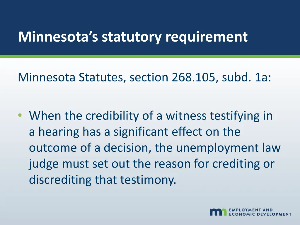 minnesota s statutory requirement