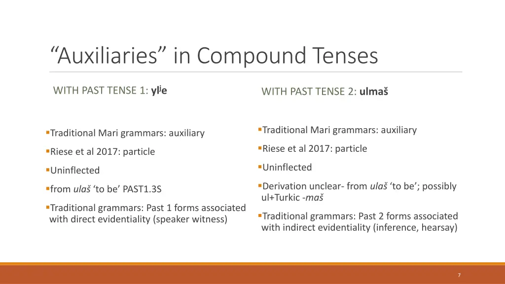 auxiliaries in compound tenses