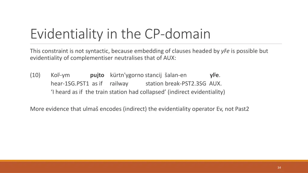 evidentiality in the cp domain 2