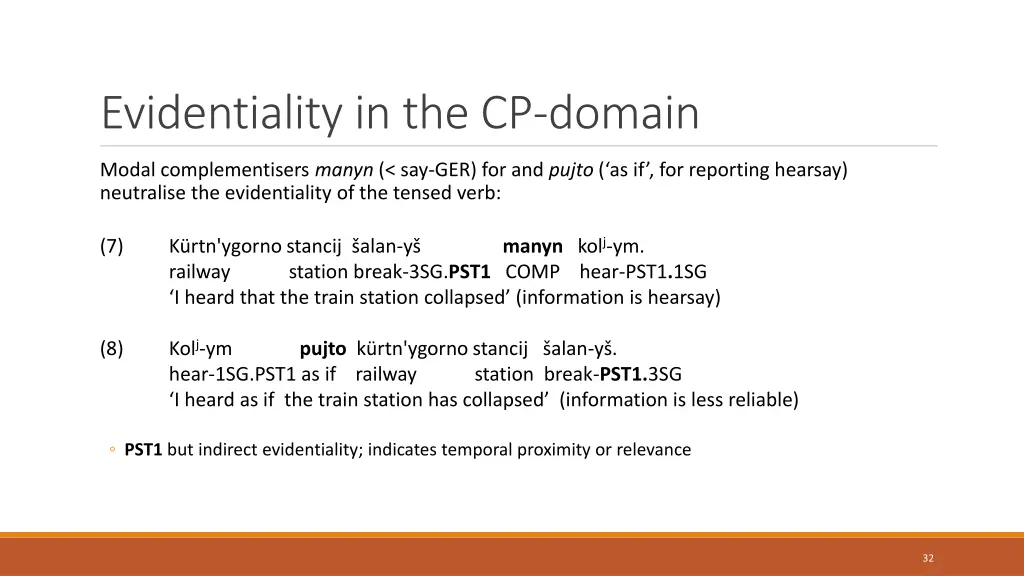 evidentiality in the cp domain