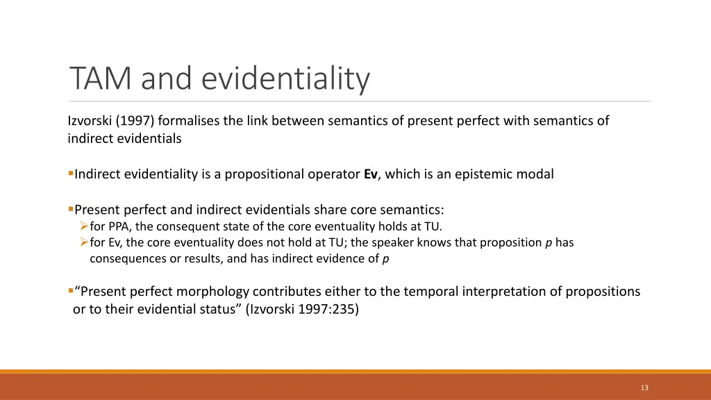 tam and evidentiality 2