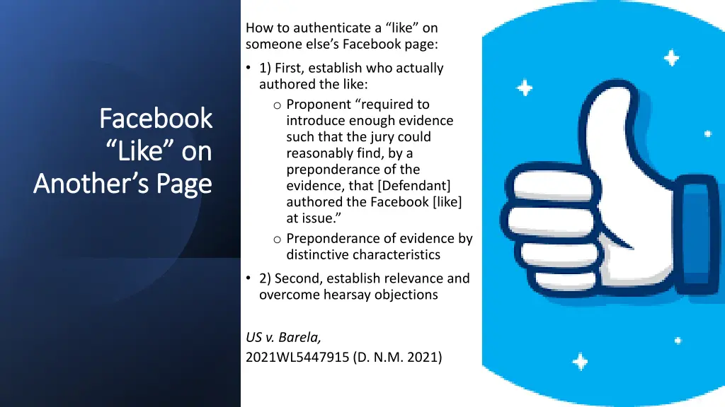 how to authenticate a like on someone else