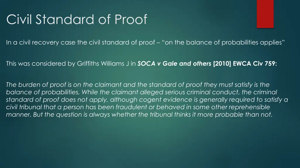 civil standard of proof