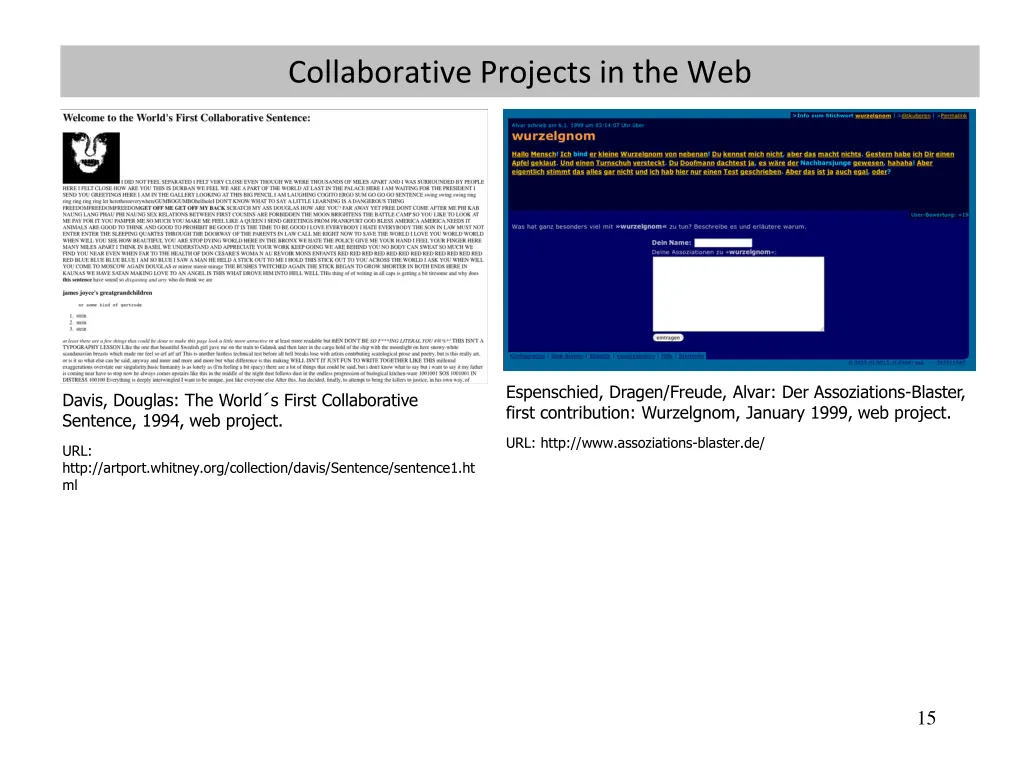 collaborative projects in the web