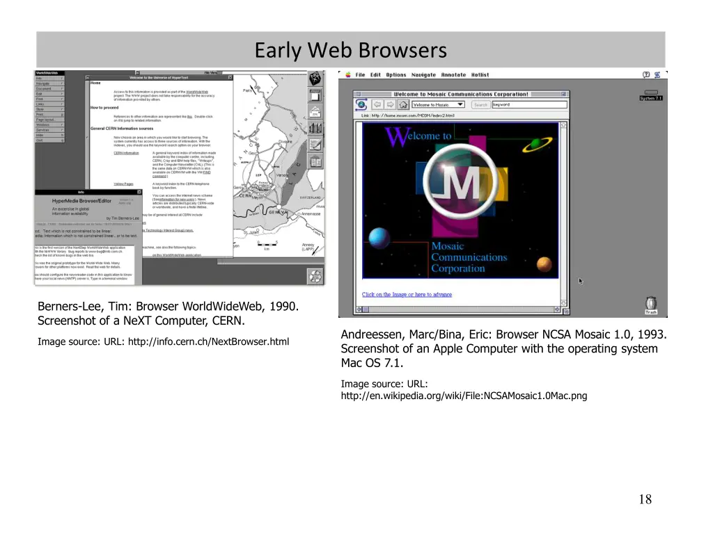 early web browsers