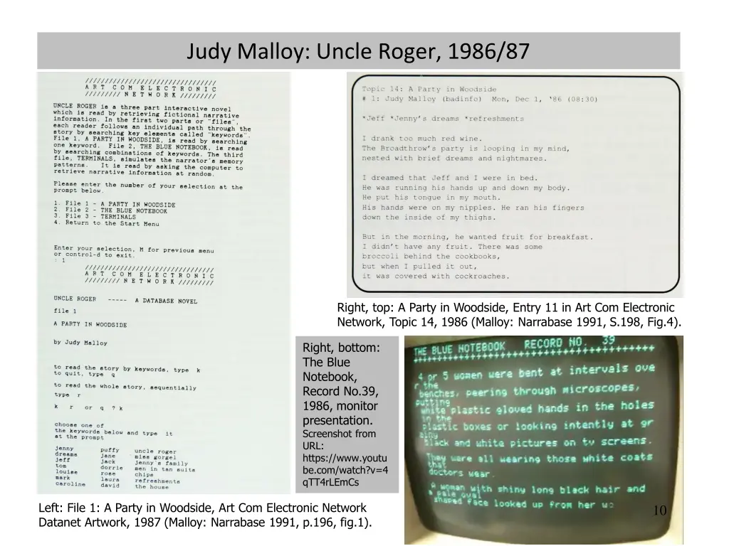 judy malloy uncle roger 1986 87