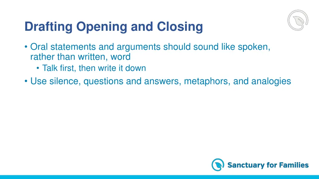 drafting opening and closing 1