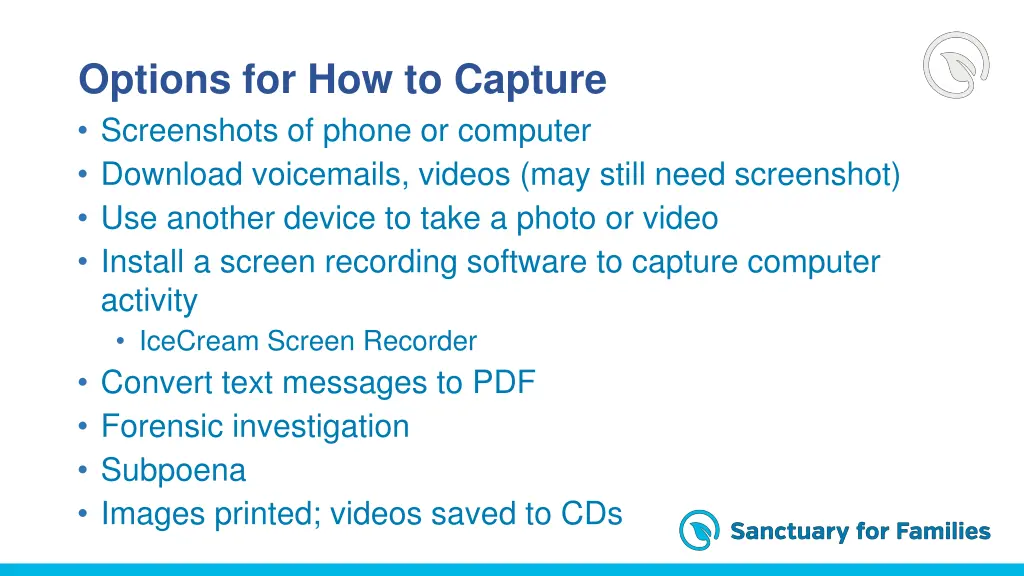 options for how to capture screenshots of phone