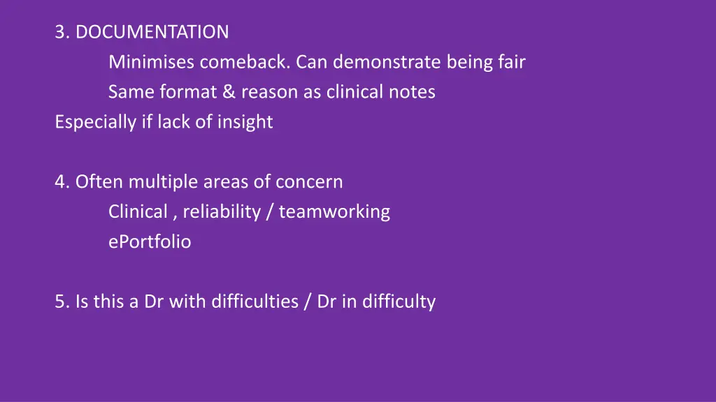 3 documentation minimises comeback