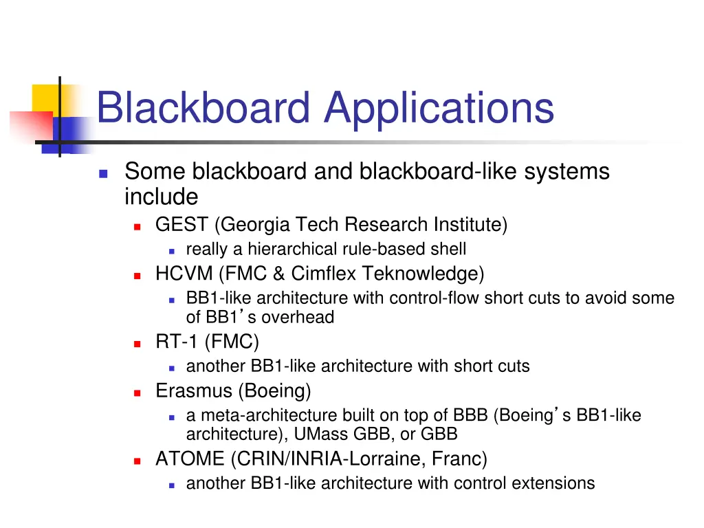 blackboard applications