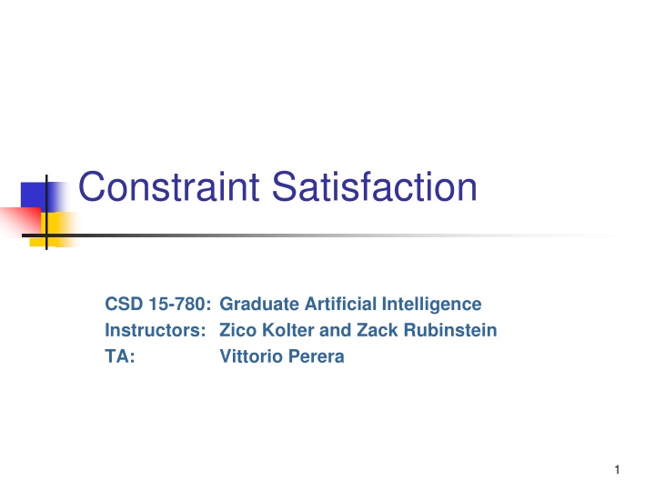 constraint satisfaction