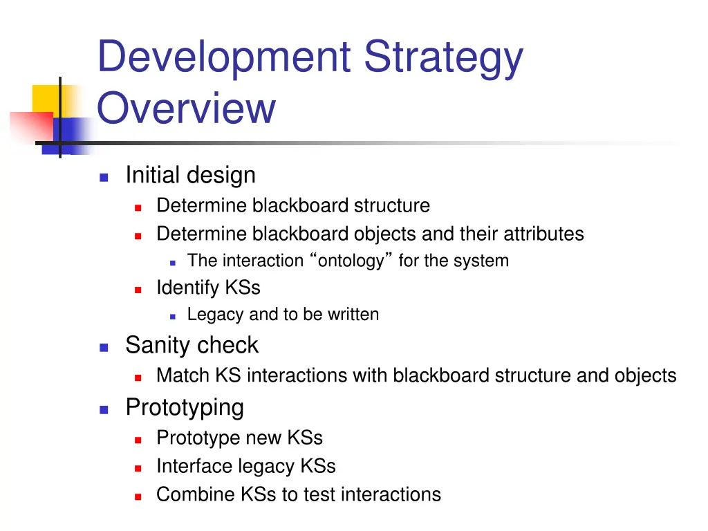 development strategy overview