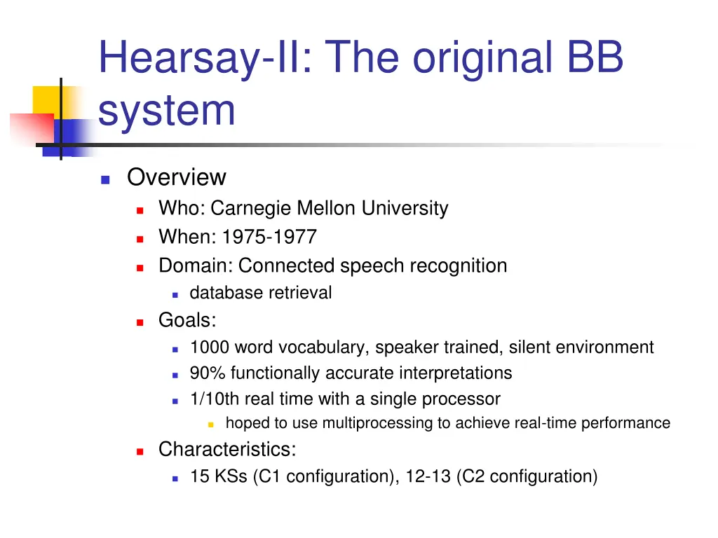 hearsay ii the original bb system