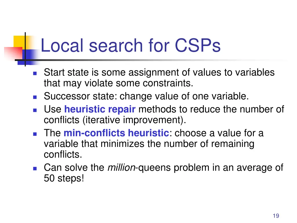 local search for csps