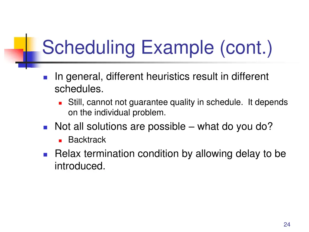 scheduling example cont 1