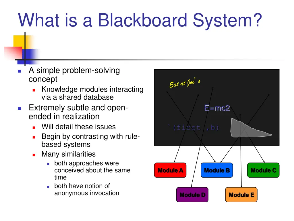 what is a blackboard system