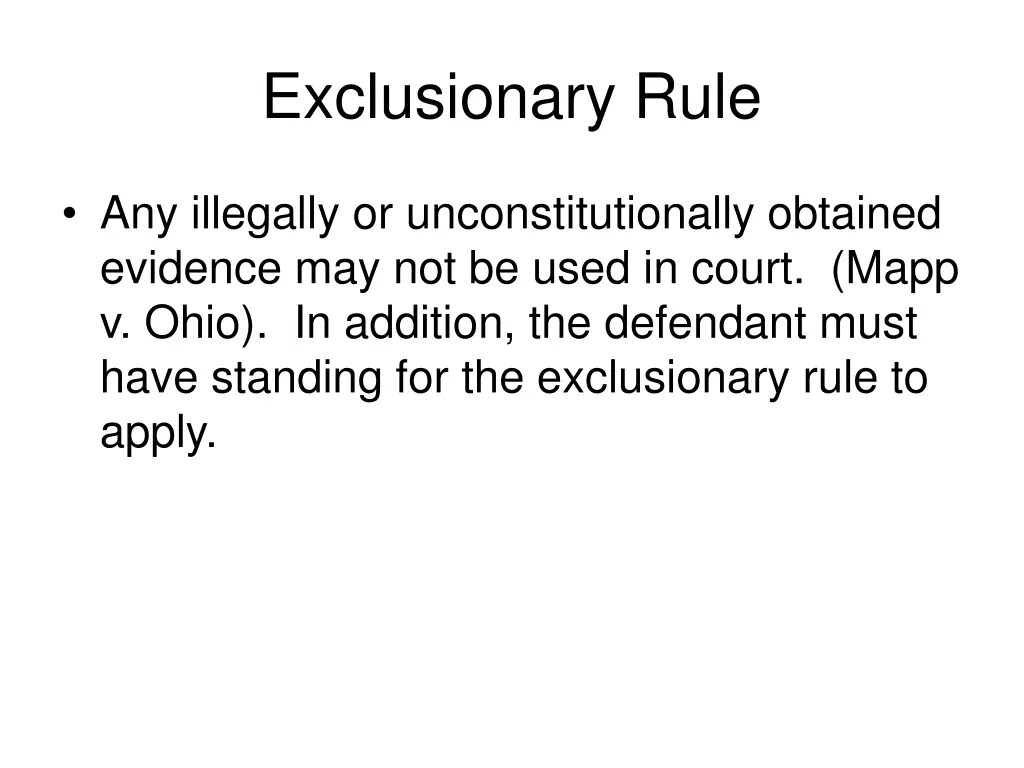 exclusionary rule