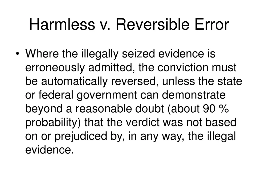 harmless v reversible error