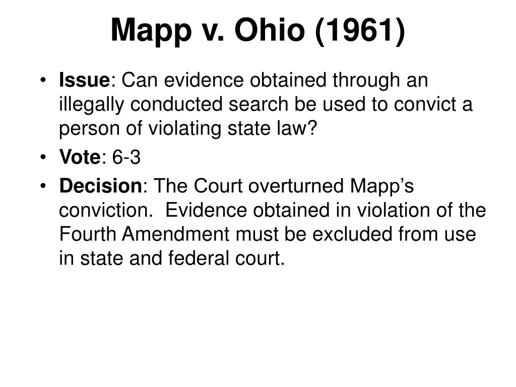 mapp v ohio 1961