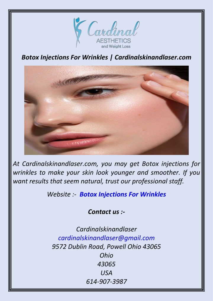 botox injections for wrinkles