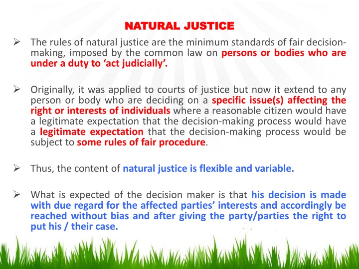 natural justice natural justice