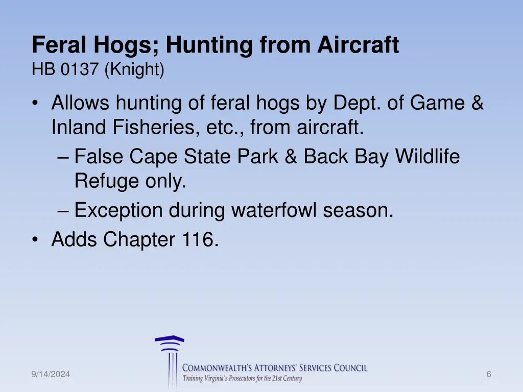 feral hogs hunting from aircraft hb 0137 knight