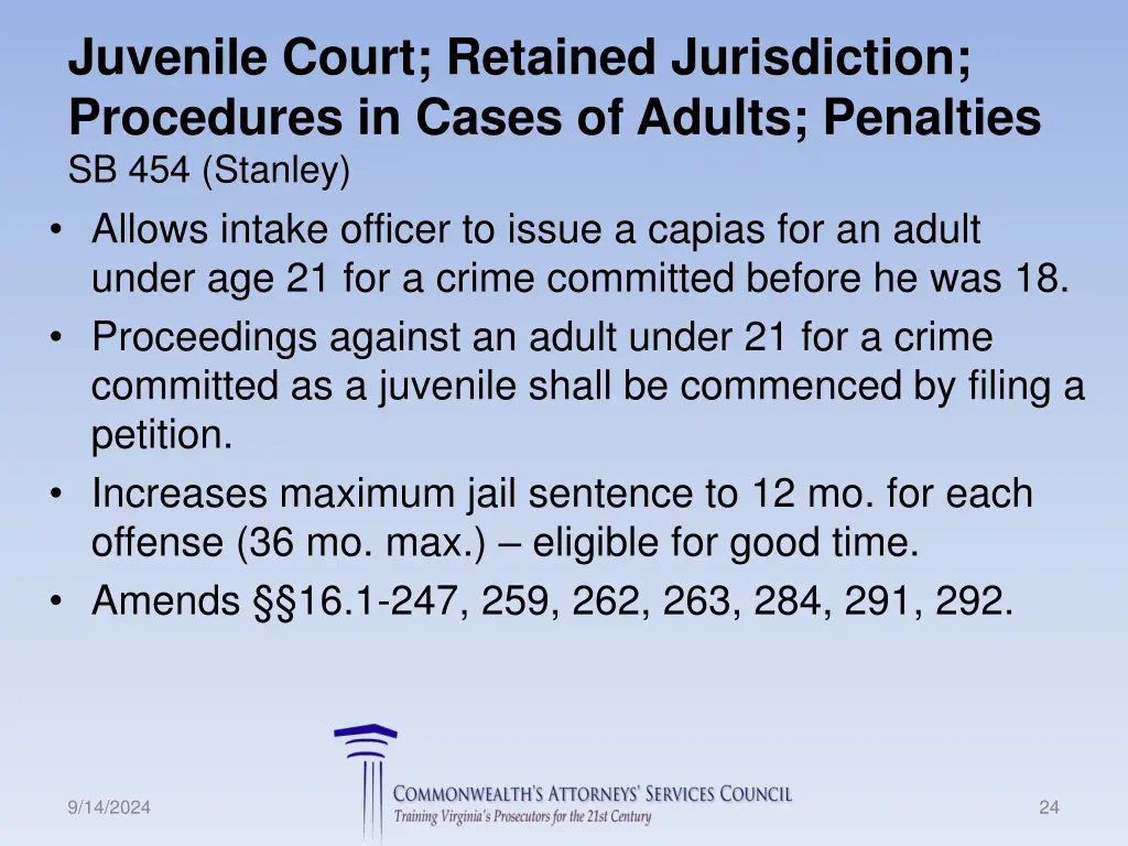 juvenile court retained jurisdiction procedures