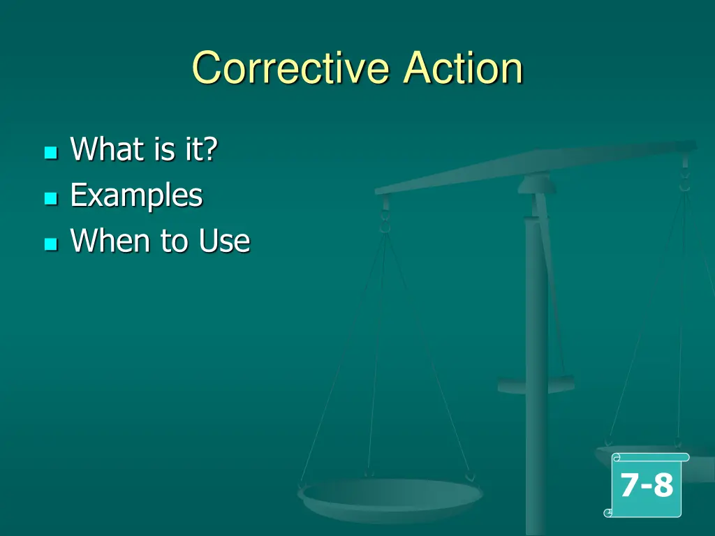 corrective action