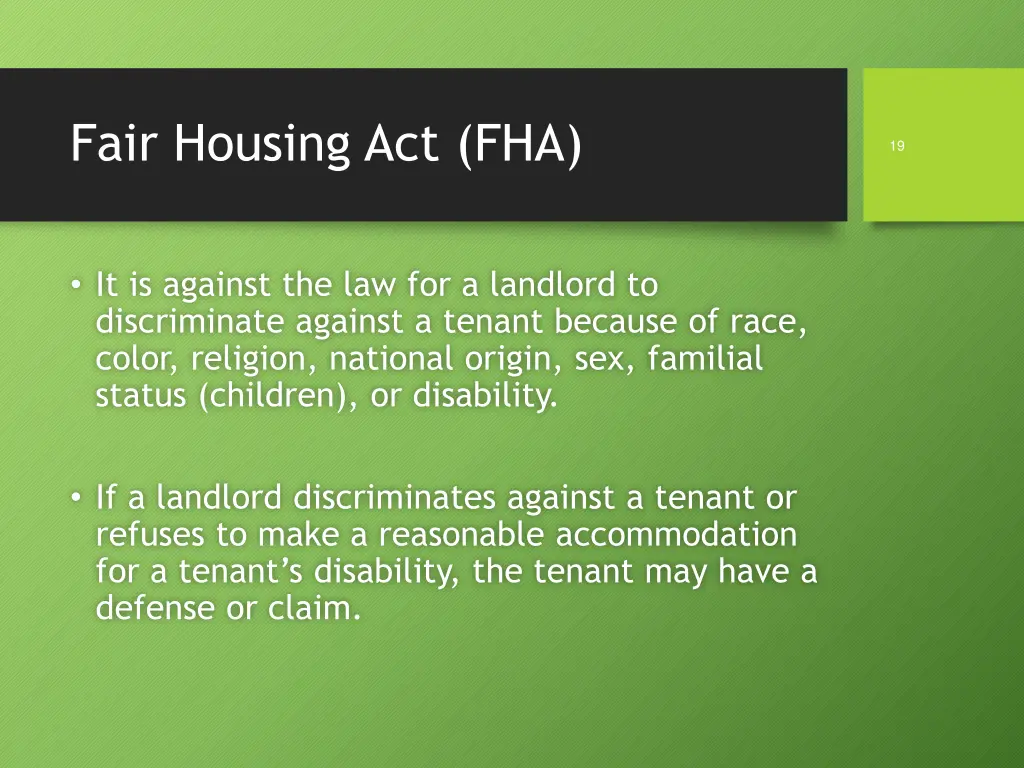 fair housing act fha