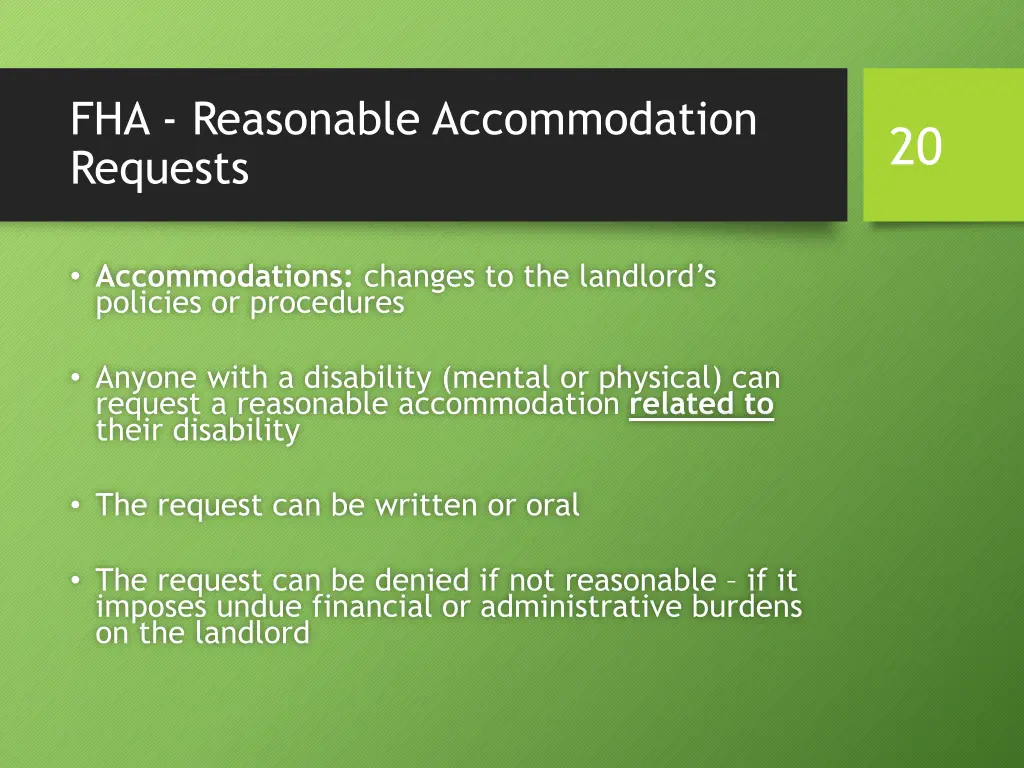 fha reasonable accommodation requests