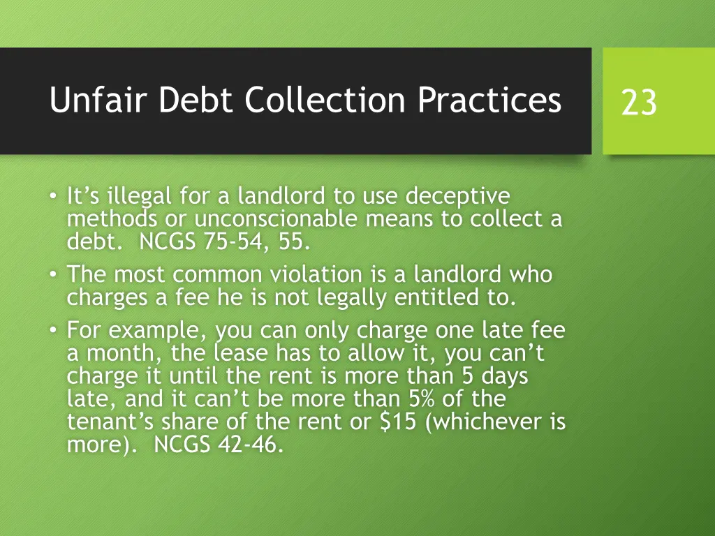 unfair debt collection practices