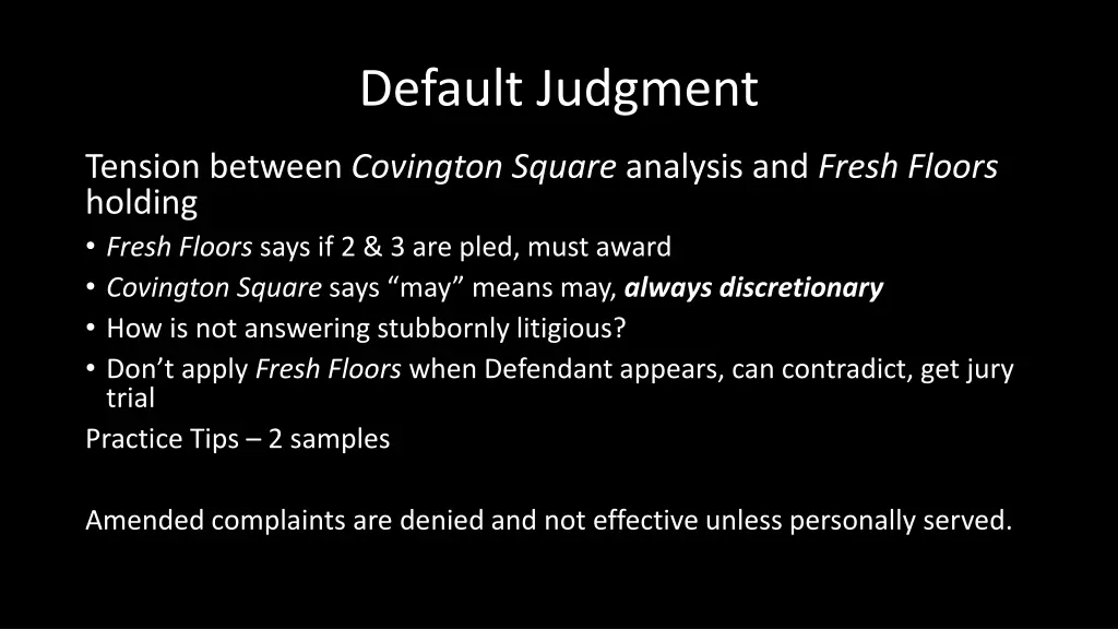 default judgment