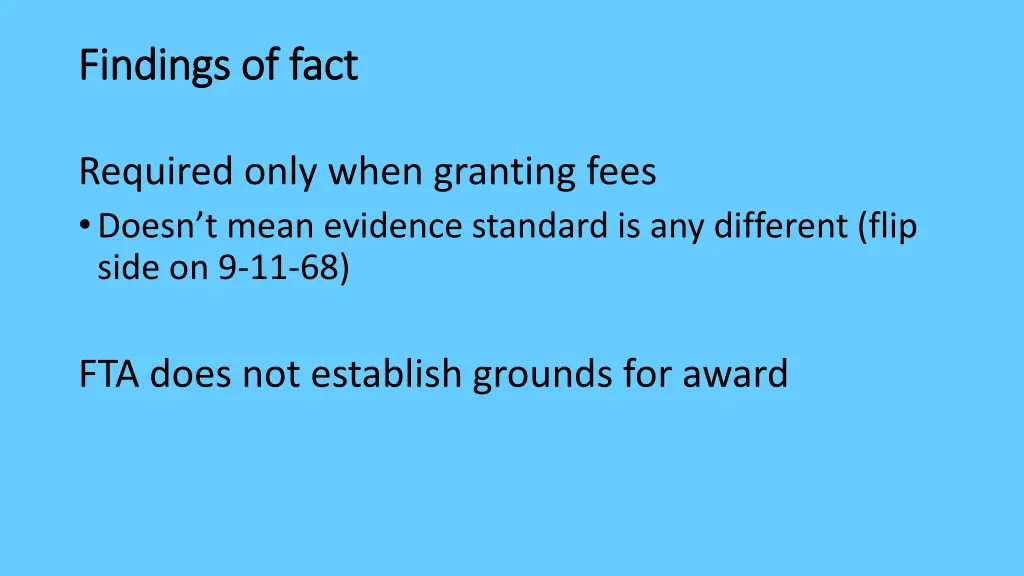 findings of fact findings of fact