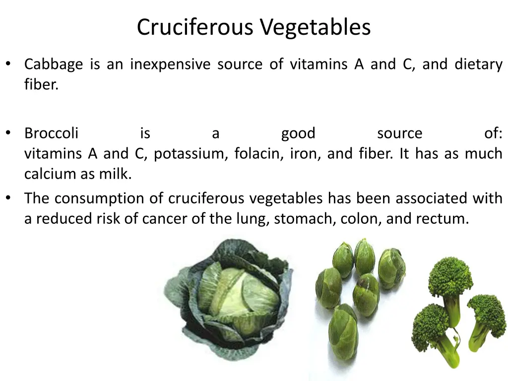 cruciferous vegetables