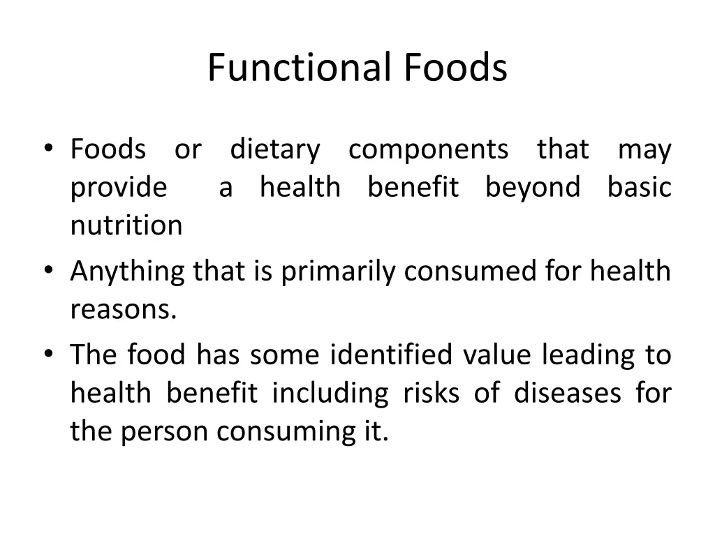 functional foods