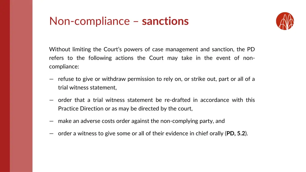 non compliance sanctions