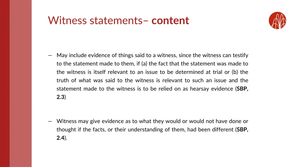 witness statements content 1