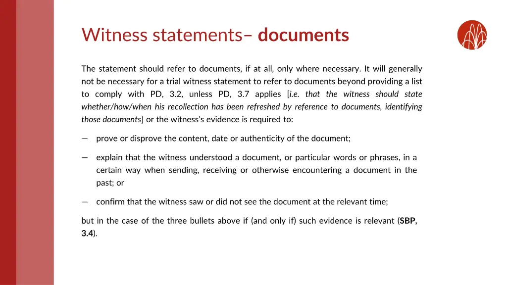 witness statements documents