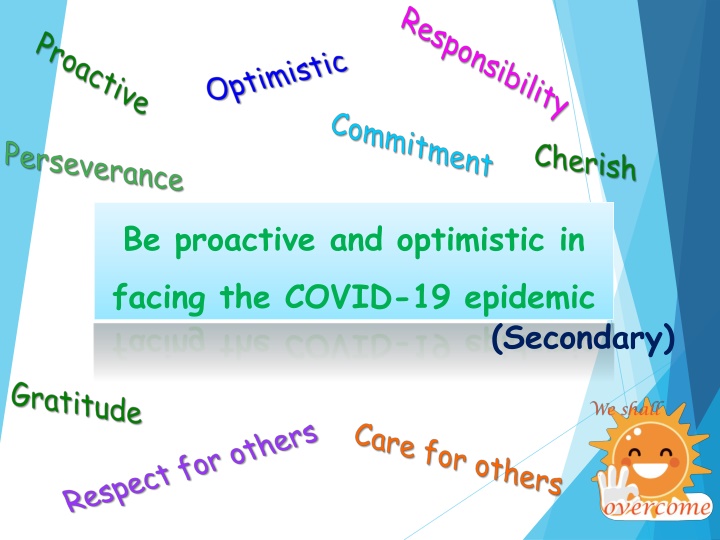 be proactive and optimistic in facing the covid