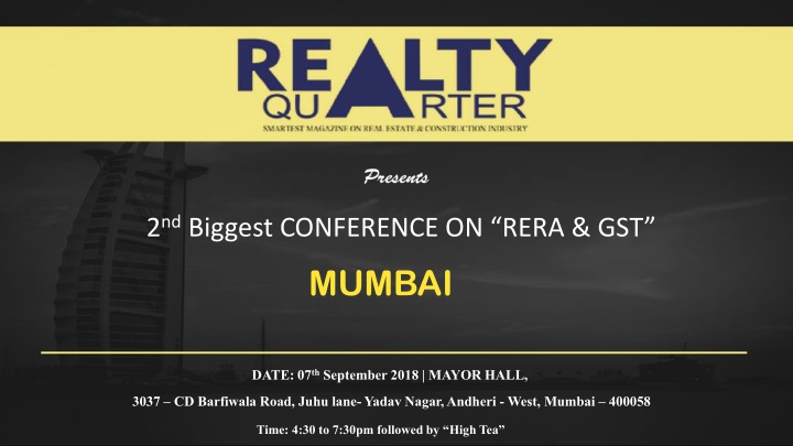 2 nd biggest conference on rera gst