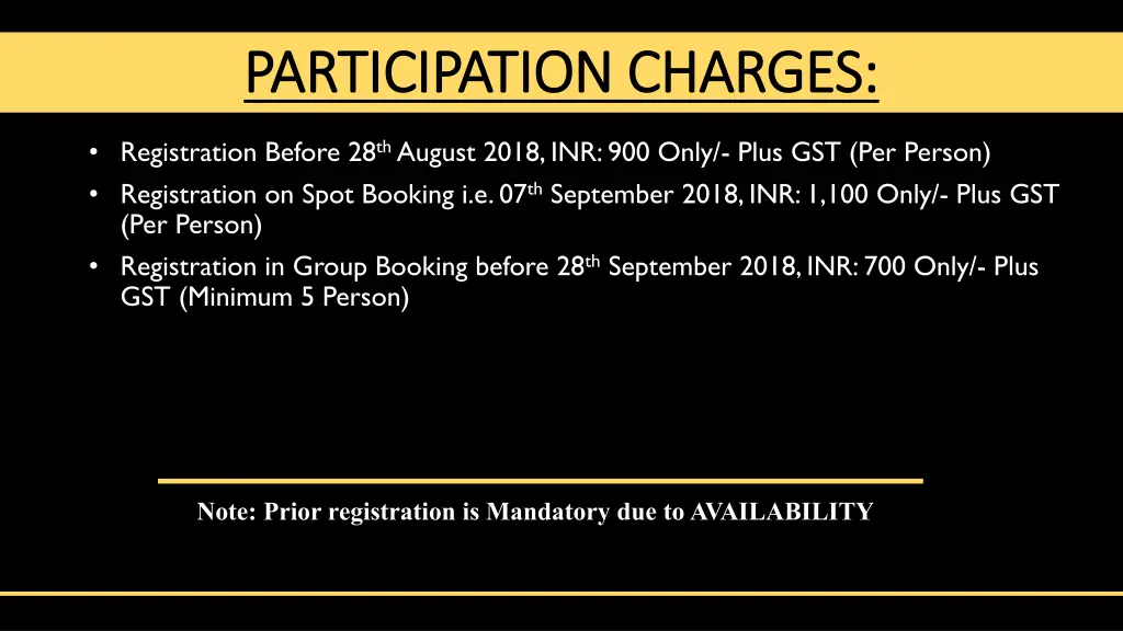 participation charges participation charges