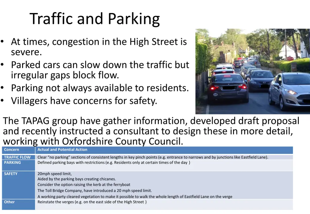 traffic and parking